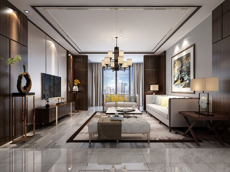 河源市新河灣現(xiàn)代簡(jiǎn)約風(fēng)格三居室裝修案例