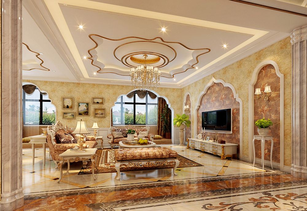 楚雄彝族自治州財政局住宿區(南華)歐式風格別墅裝修案例