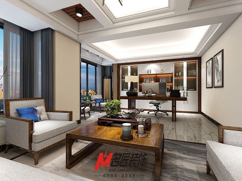 揭陽市景泰花園現(xiàn)代風(fēng)格辦公空間裝修案例