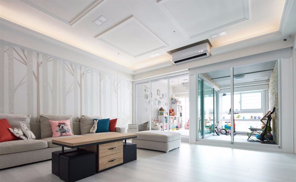 江門市翠湖灣美式風格三居室裝修案例