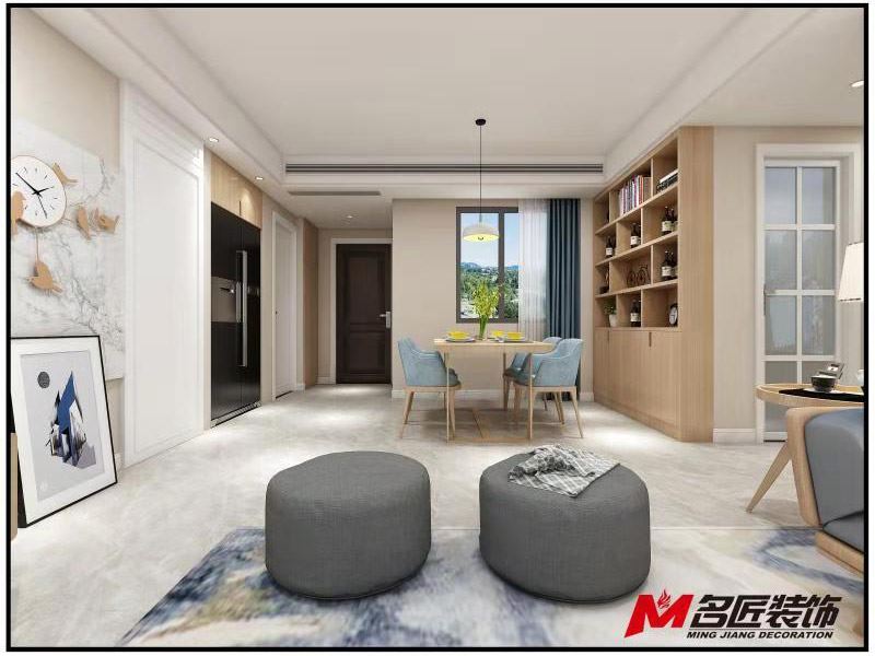 湖州市長和莊園現代簡約風格三居室裝修案例