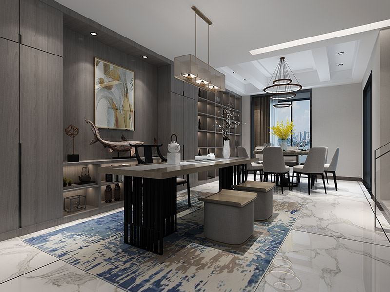 楚雄彝族自治州秀苑花園現代簡約風格三居室裝修案例