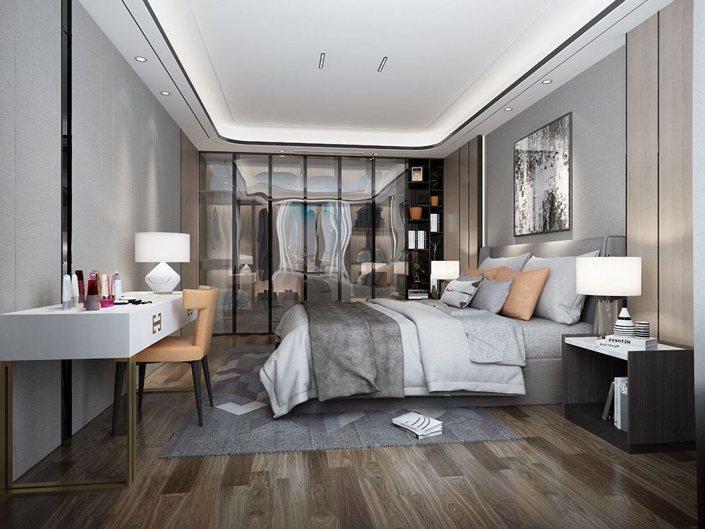 臺州市愛仕達半島名苑現代簡約風格三居室裝修案例