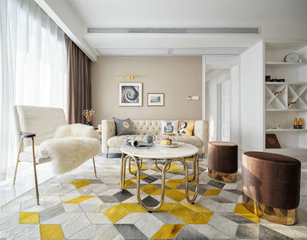 湛江市啟達(dá)東海岸美式風(fēng)格三居室裝修案例