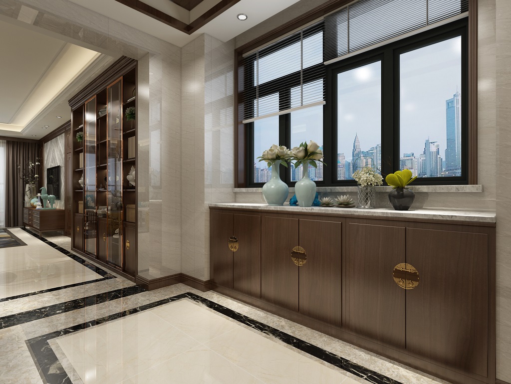 茂名市九龍湖歐式風格三居室裝修案例