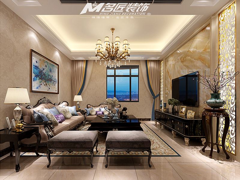 揭陽市金豐花園小區(qū)輕奢風(fēng)格平層裝修案例