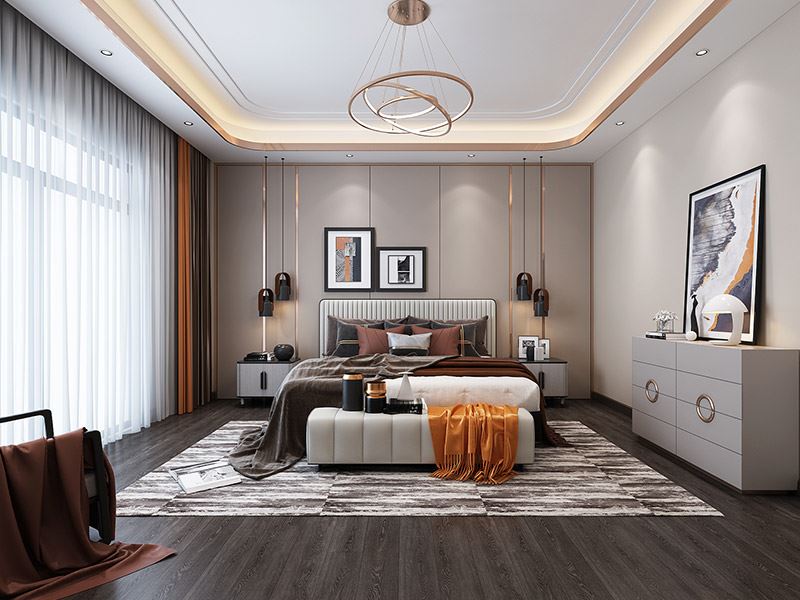 楚雄彝族自治州公路段住宿區(qū)輕奢風(fēng)格別墅裝修案例