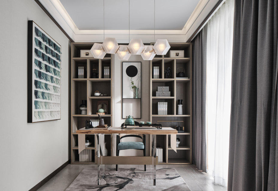 現(xiàn)代中式風(fēng)格家裝設(shè)計(jì)室內(nèi)裝修效果圖-書(shū)房 現(xiàn)代中式風(fēng)格家裝設(shè)計(jì)室內(nèi)裝修效果圖-書(shū)房