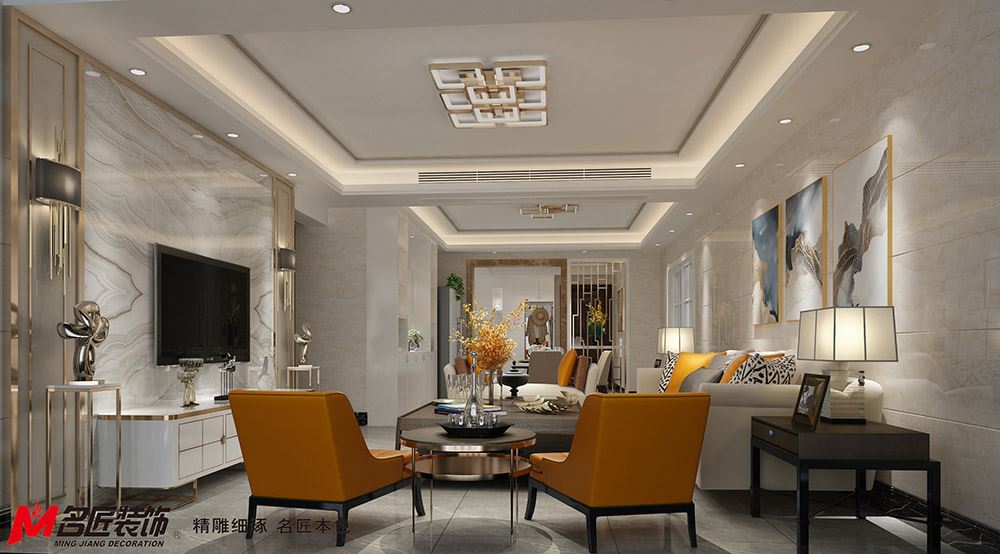 茂名市東方花園歐式風格三居室裝修案例