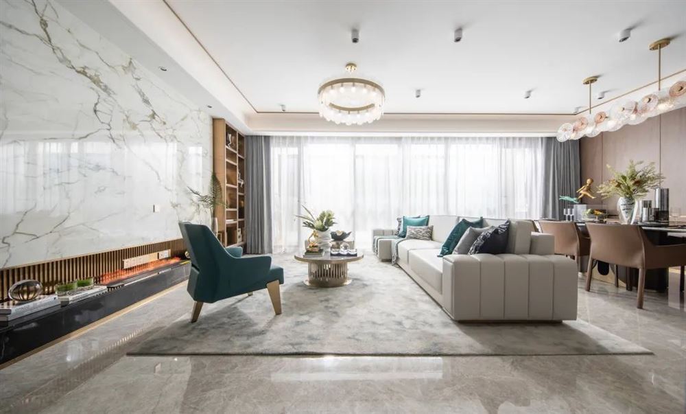 佛山市恒大雅苑輕奢風格四居室裝修案例