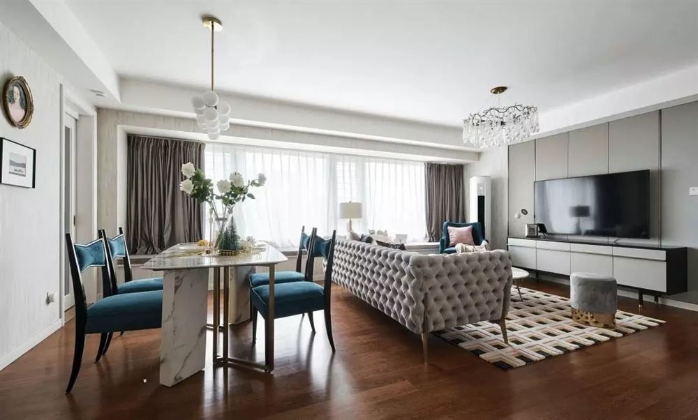 湛江市保利原宇花園美式風格三居室裝修案例