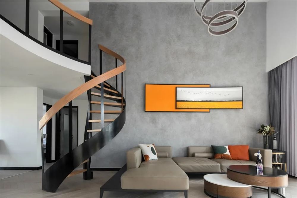 清遠市大豐豪庭現代簡約風格復式裝修案例