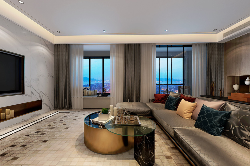 嘉興市海倫堡氿月灣現代簡約風格三居室裝修案例