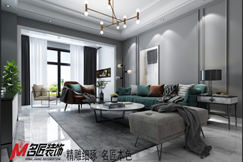 梧州市百匯幸福城現代簡約風格三居室裝修案例