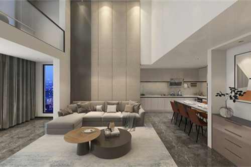 德陽市凱麗景湖現代簡約風格三居室裝修案例