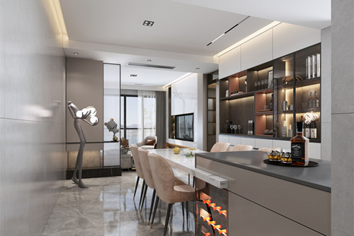 湛江市匯景豪庭(吳川)現代簡約風格平層裝修案例