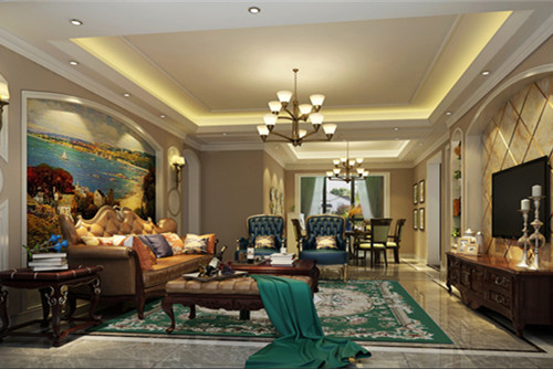 湛江市啟達(dá)東海岸歐式風(fēng)格平層裝修案例