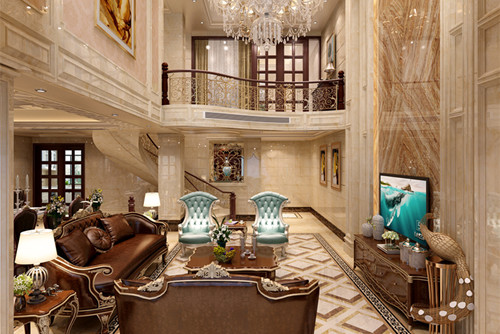 陽江市春江花園歐式風格別墅裝修案例