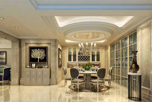 ?？谑斜坦饒@劍橋郡歐式風格復式裝修案例