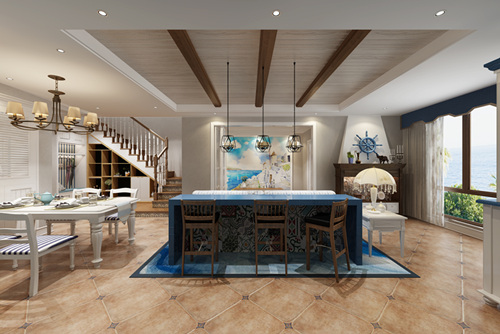 泉州市翰林合著地中海風格復式裝修案例