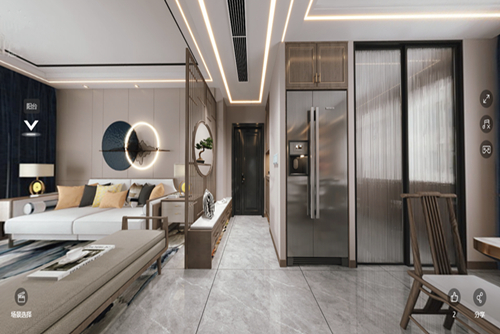 茂名市博雅新邨新中式風格四居室裝修案例