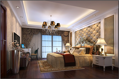 海口市碧桂園劍橋郡歐式風格三居室裝修案例