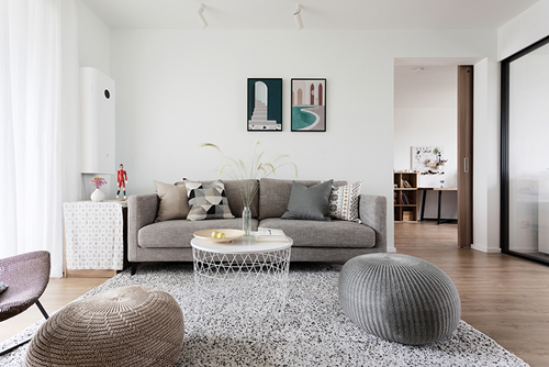 中山市板芙醫院職工宿舍樓現代風格三居室裝修案例