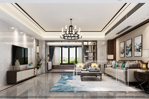 汕頭市博翠府新中式風格四居室裝修案例