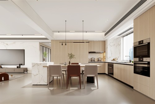 汕頭市旭盛園現代風格三居室裝修案例