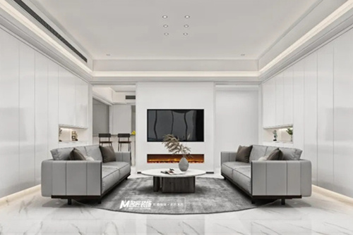 汕頭市龍騰水岸花園現代簡約風格四居室裝修案例