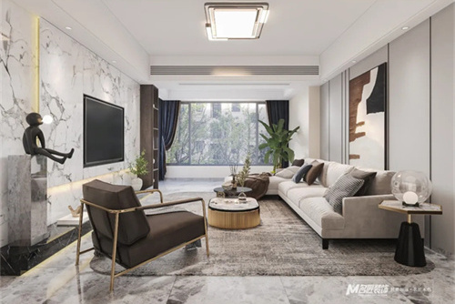 汕頭市旭盛園現代簡約風格四居室裝修案例