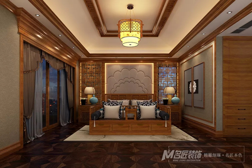 珠海市保利茉莉花園新中式風(fēng)格別墅裝修案例